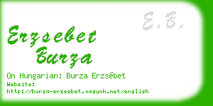 erzsebet burza business card
