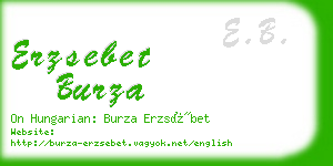 erzsebet burza business card